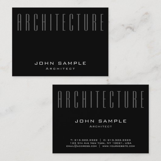 建築家のエレガントな専門のデラックスな真珠の終わり 名刺 (正面/裏面)