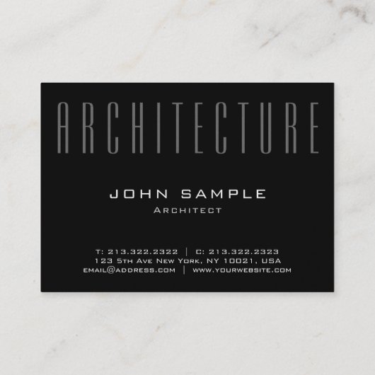 建築家のエレガントな専門のデラックスな真珠の終わり 名刺 (裏面)