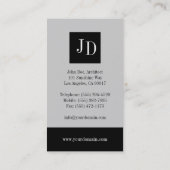 建築家のストライプな灰色か灰色 名刺 (裏面)