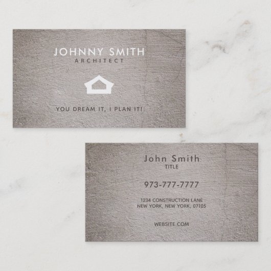 建築家のスローガンの名刺 名刺 (正面/裏面)