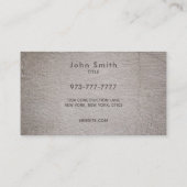 建築家のスローガンの名刺 名刺 (裏面)