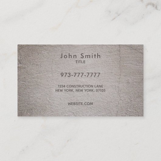 建築家のスローガンの名刺 名刺 (裏面)