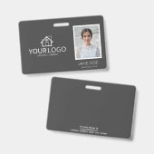 建築家のパーソナライズされた写真社員  バッジ (表裏)