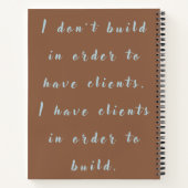 建築家のビジョン:構築インスパイア先 ノートブック (裏面)