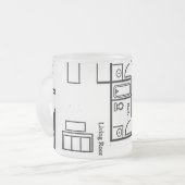 建築家のマグ-デザインのデザインのデザイン! フロストグラスマグカップ (正面左)