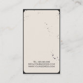 建築家のヴィンテージのタウンハウスのモダンな建物 名刺 (裏面)