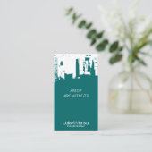 建築家の上部の都心のスカイライン 名刺 (スタンド正面)