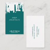 建築家の上部の都心のスカイライン 名刺 (正面/裏面)