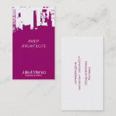 建築家の上部の都心のスカイライン 名刺 (正面/裏面)