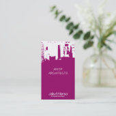 建築家の上部の都心のスカイライン 名刺 (スタンド正面)