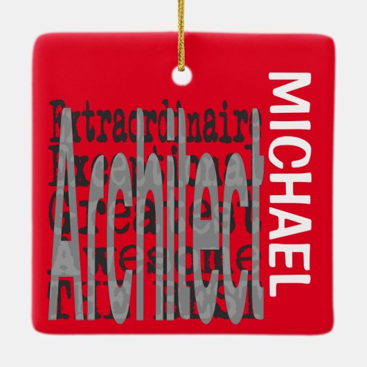 建築家の並外れたカスタム セラミックオーナメント (裏面)