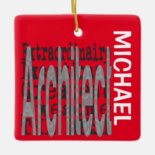 建築家の並外れたカスタム セラミックオーナメント (正面)