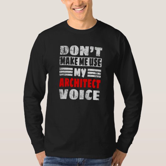 建築家の声の女性の男性アークを使用しない Tシャツ (正面)