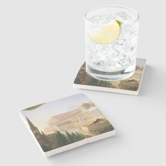 建築家の夢(Thomas Cole著) ストーンコースター (横)