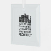 建築家の定義 ガラスオーナメント (正面左)