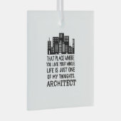 建築家の定義 ガラスオーナメント (正面右)