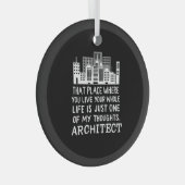 建築家の定義 ガラスオーナメント (正面右)