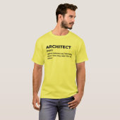 建築家の定義 – 楽しいメンズTシャツ Tシャツ (正面フル)