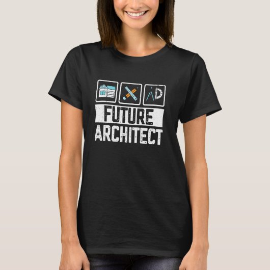 建築家の将来の夢おもしろい未来建築家A Tシャツ (正面)
