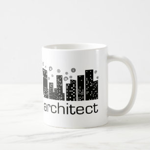 建築家の建物のカッコいいのデザイン! コーヒーマグカップ