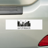 建築家の建物のカッコいいのデザイン! バンパーステッカー (車上)