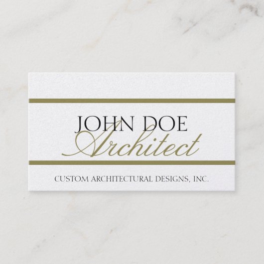 建築家の建築の原稿-効力レターヘッド- 名刺 (正面)