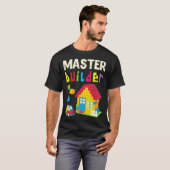 建築家の建築業者のおもちゃ Tシャツ (正面フル)