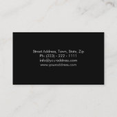建築家の建築者のプランナーの黒の不動産業者 名刺 (裏面)