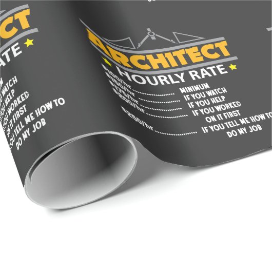 建築家の時間給おもしろいな便利屋のパパ ラッピングペーパー (ロールコーナー)