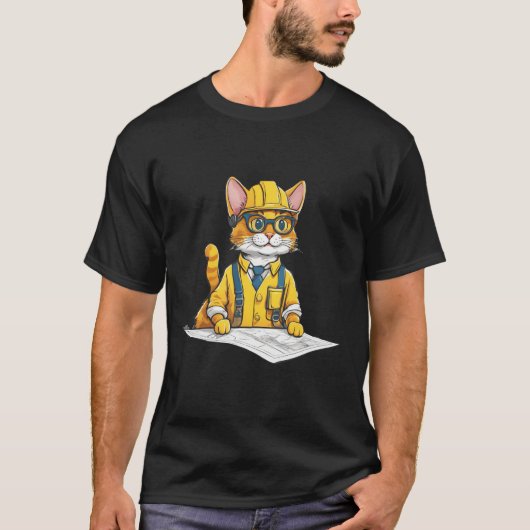 建築家の猫 Tシャツ (正面)