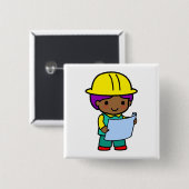 建築家の男の子 缶バッジ (正面&裏面)