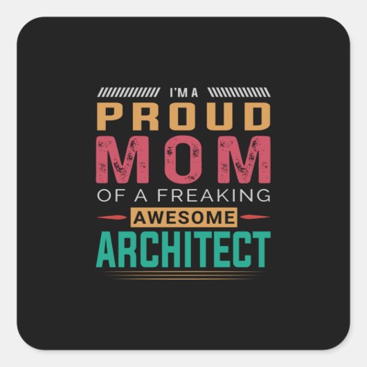 建築家の素晴らし母 スクエアシール (正面)