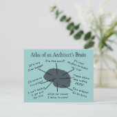 建築家の脳の地図 ポストカード (スタンド正面)