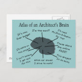 建築家の脳の地図 ポストカード (正面/裏面)