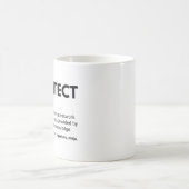 建築家の面白いエンジニアの定義 コーヒーマグカップ (中央)