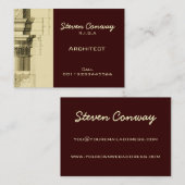 建築家の~のゴシック建築のデザイン 名刺 (正面/裏面)