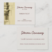 建築家の~のゴシック建築のデザイン 名刺 (正面/裏面)