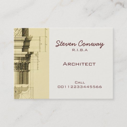 建築家の~のゴシック建築のデザイン 名刺 (正面)