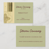 建築家の~のゴシック建築のデザイン 名刺 (正面/裏面)