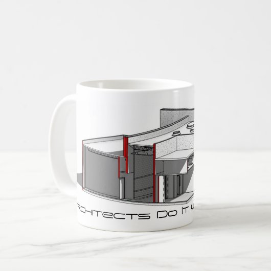 建築家はモデルマグとのそれをします コーヒーマグカップ (正面左)