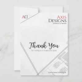 建築家への感謝のポストカード　青図デザイン付き ポストカード