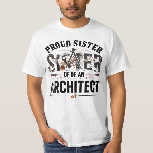 建築家を兄や弟に持つ誇り Tシャツ (正面)