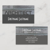 建築家エレガントグレイれんが壁2トーン 名刺 (正面/裏面)