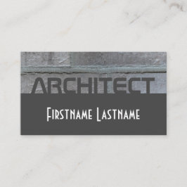 建築家エレガントグレイれんが壁2トーン 名刺