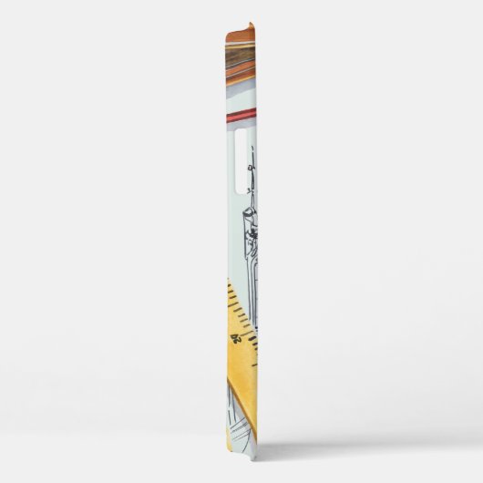 建築家エンジニアウォーターカラーモノグラム Case-Mate iPhoneケース (裏面 / 右)