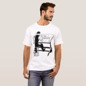 建築家エンジニア製図表のイラストレーション Tシャツ (正面フル)