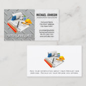 建築家エンジニア | 建築 | スチール 名刺 (正面/裏面)