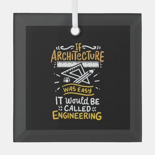 建築家ギフト ガラスオーナメント (正面)