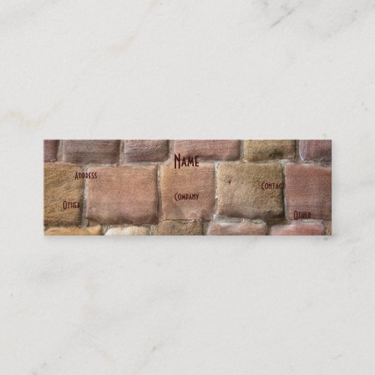 建築家サンドストーンブルーI スキニー名刺 (正面)