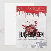 建築家ハロウィーンゾンビと血の挨拶 シーズンカード (正面/裏面)